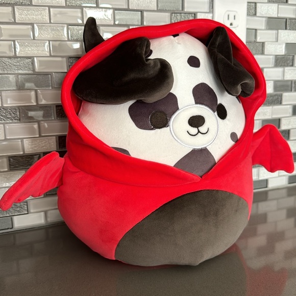 Squishmallow DUSTIN THE DALMATIAN Dante The Demon Costume 12” Halloween 2023 NEW - Picture 4 of 16